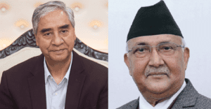 नयाँ सरकार गठनबारे ओलीको कार्यकक्षमा कांग्रेस–एमाले छलफलमा