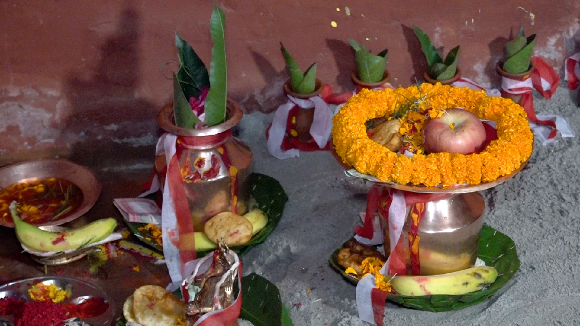 हनुमानढोकाकाे दशैंघरमा विधिवत रूपमा राखियो जमरा