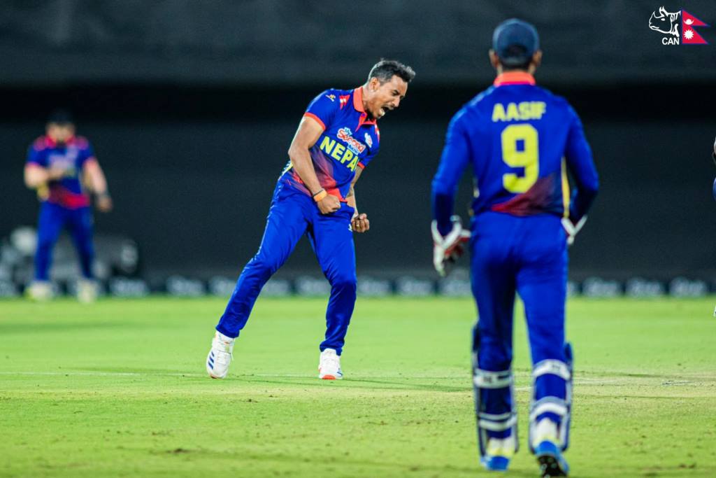 सुपरओभरमा अमेरिकालाई हराउँदै नेपालले जित्यो श्रृंखला