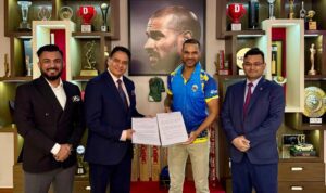 विश्व क्रिकेटकै चर्चित खेलाडी शिखर धवन कर्णाली याक्समा अनुबन्ध