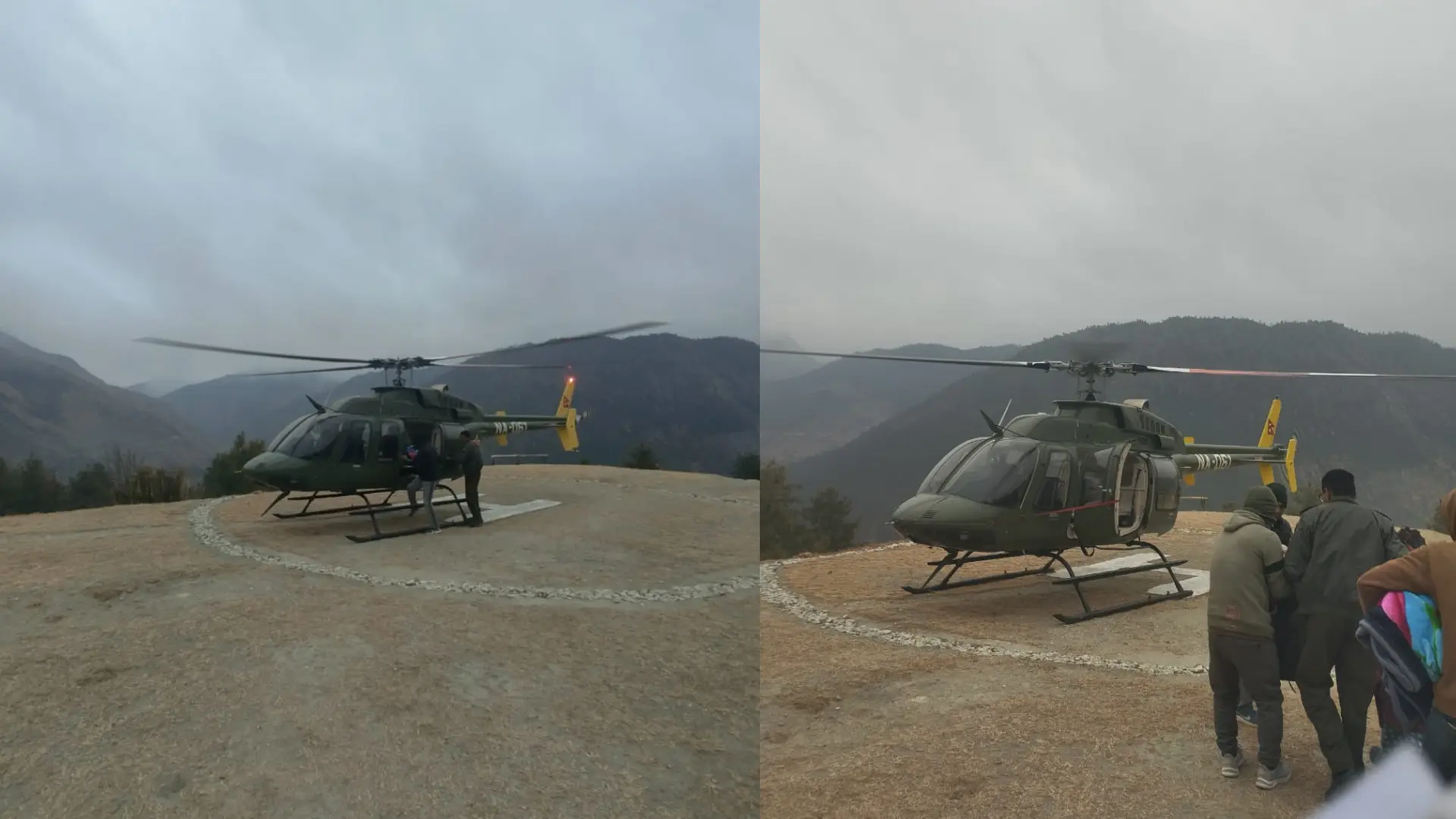 सुत्केरी आमालाई सेनाको हेलिकोप्टरमार्फत उद्धार