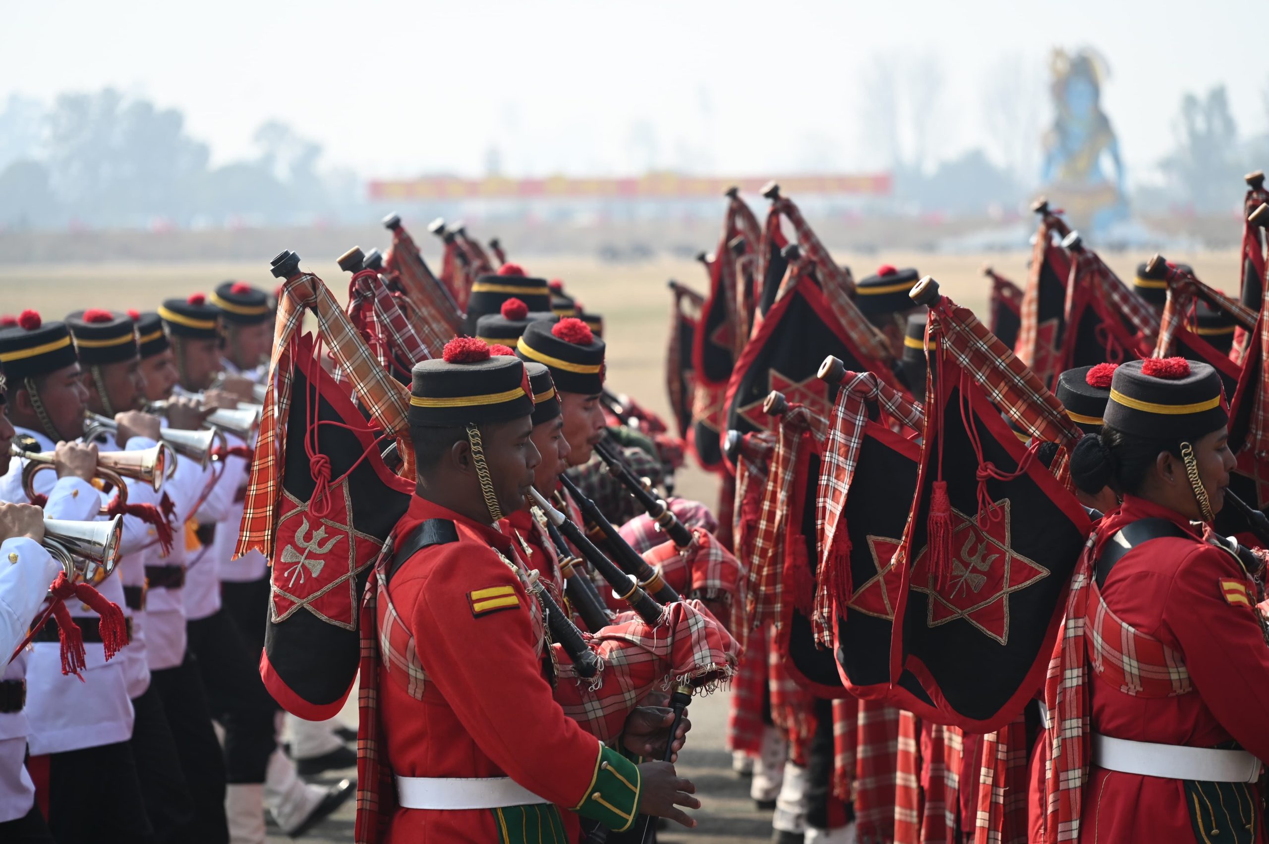 नेपाली सेना स्थापनाको २६२ औं वार्षिकोत्सबको अवसरमा राष्ट्रपति पौडेल टुँडिखेलमा