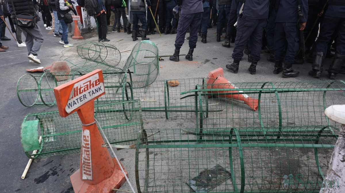 नयाँ बानेश्वरमा भएको झडपमा डीएसपी घाइते