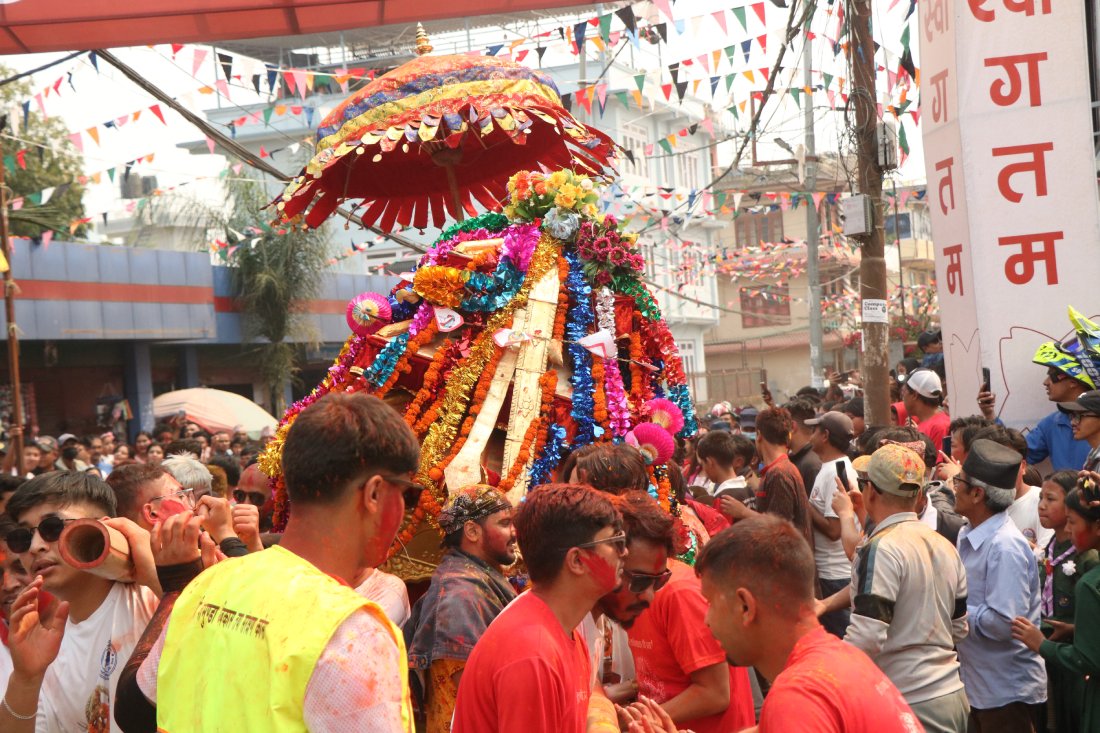 रक्तविनायक गणेश : चामुण्डा देवी भगवती, महाँकाल भैरवको रथयात्रा सम्पन्न
