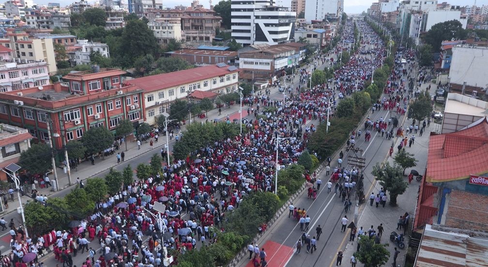 आजबाट पुनः काठमाडौं केन्द्रित आन्दोलन गर्दै शिक्षकहरु