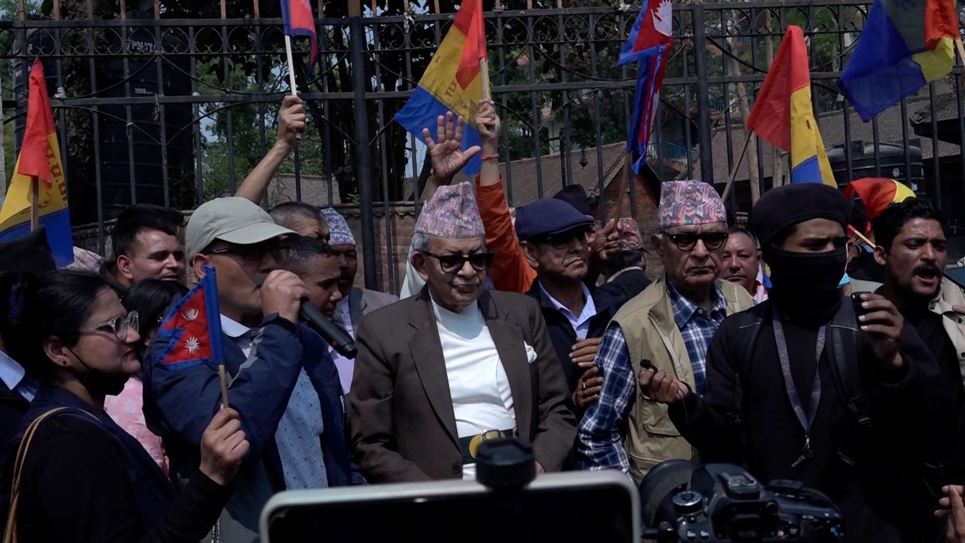 काठमाडौंमा राप्रपाको प्रदर्शन, तीनकुने घटना छानबिनको माग