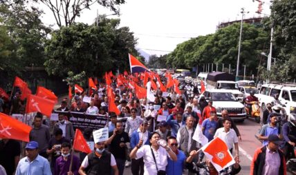 काठमाडौंमा श्रमिकहरुको आन्दोलन, माग पूरा नभए आन्दोलन थप चर्काउने