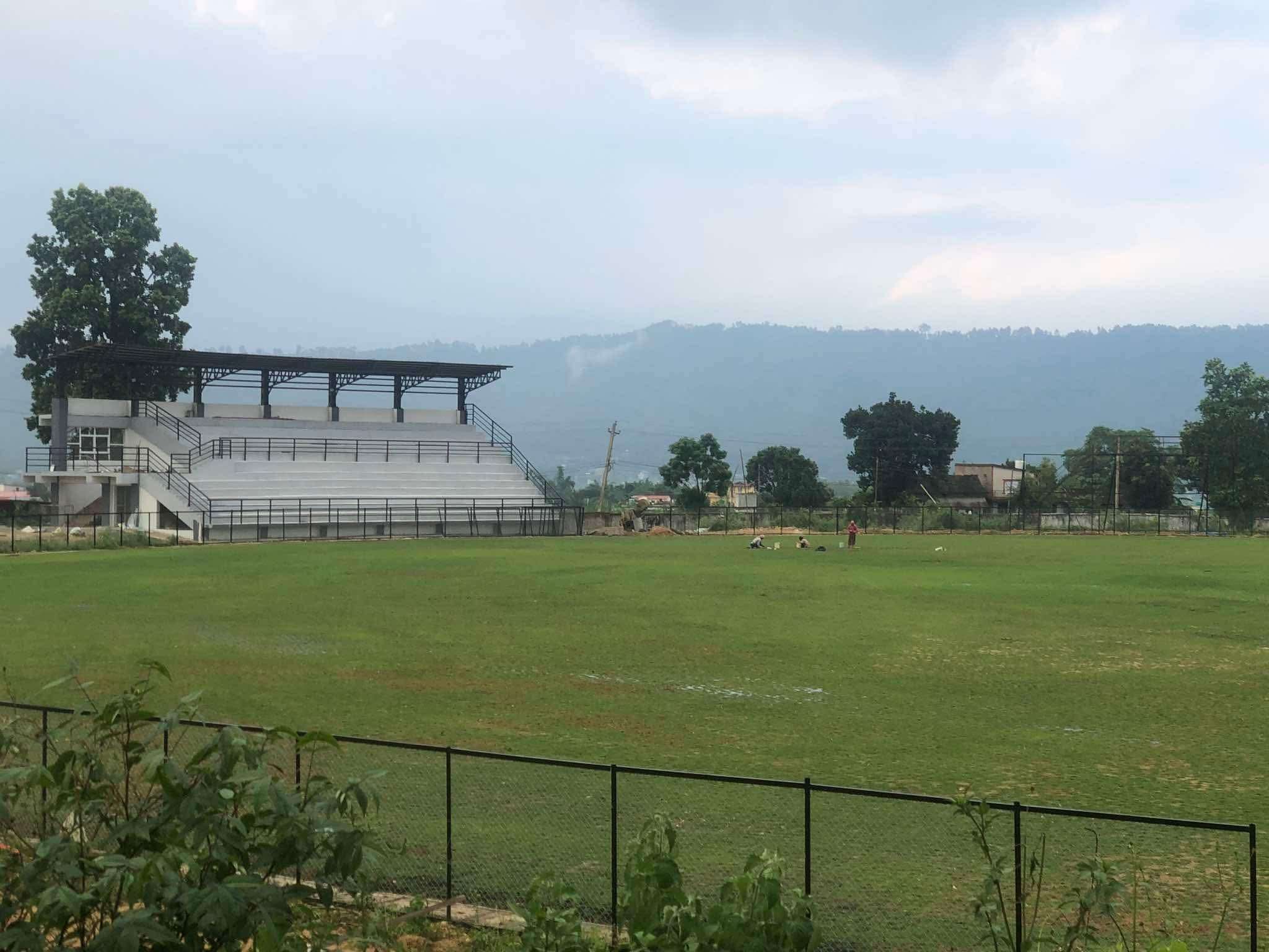 गौरीटारमा निर्माणाधीन क्रिकेट रंगशालाले लियो गति