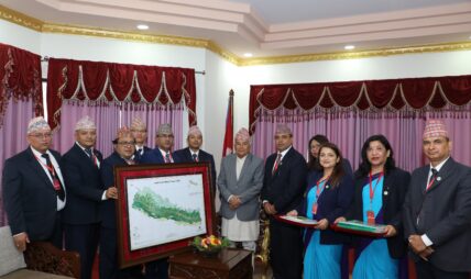 राष्ट्रपतिबाट भू–ढकान नक्सा सार्वजनिकीकरण