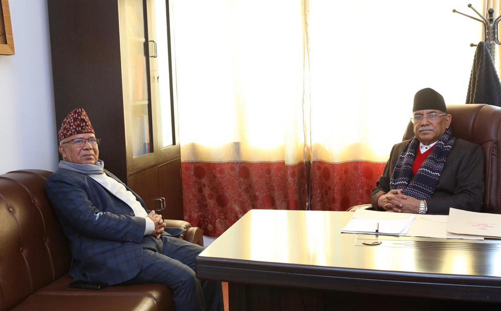 प्रचण्ड र माधवकुमारबीच आज सिंहदरबारमा छलफल