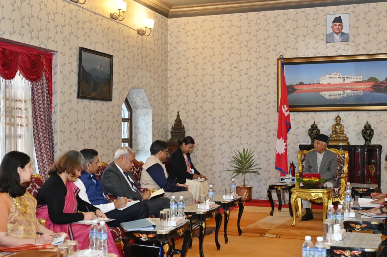 राष्ट्रपति पौडेलसँग विदेशसचिव मिश्रीको शिष्टाचार भेट