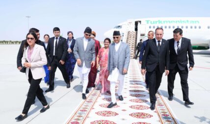 तुर्कमेनिस्तान पुगे प्रधानमन्त्री ओली