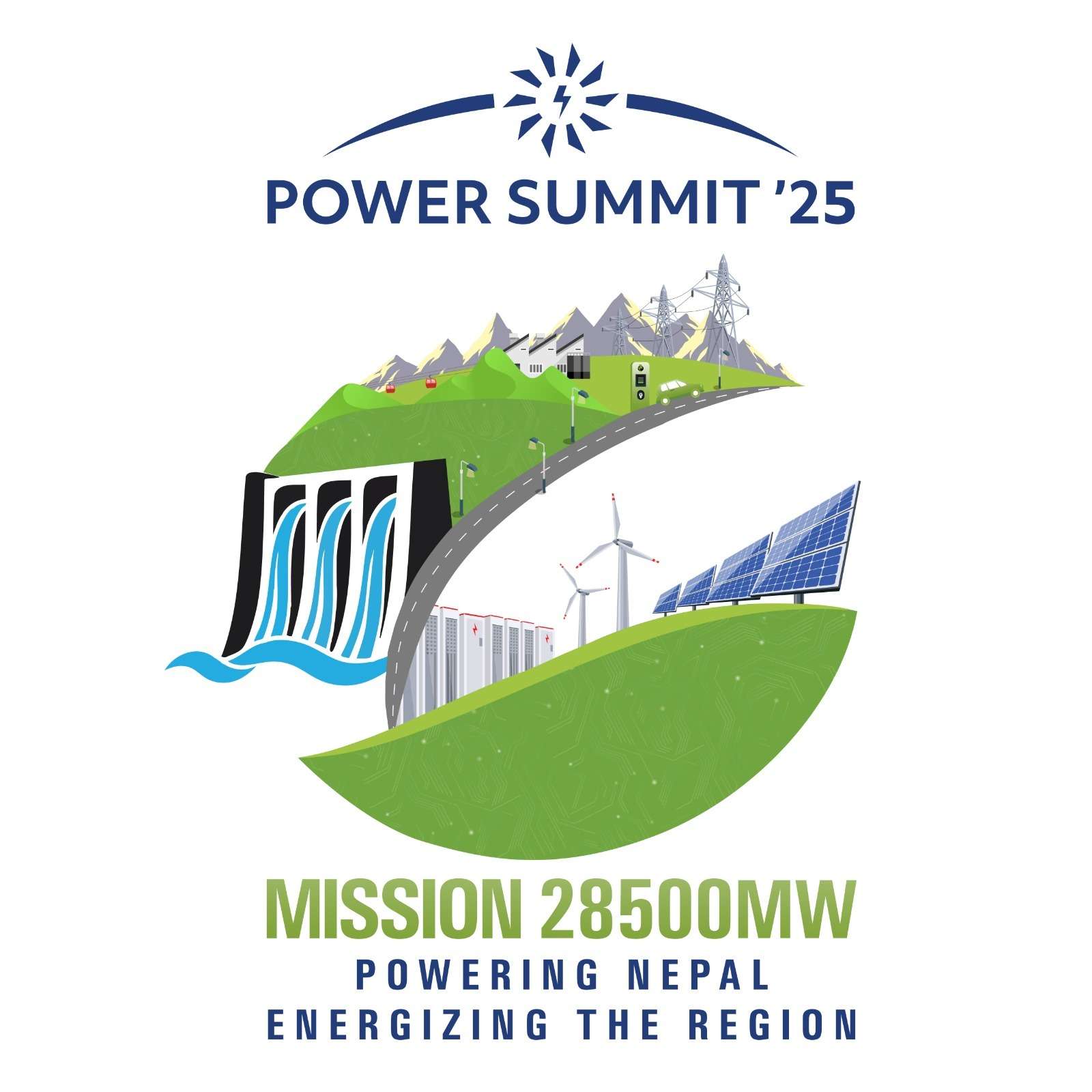 इप्पानले सार्वजनिक ग¥यो ’पावर समिट, २०२५’ को लोगो