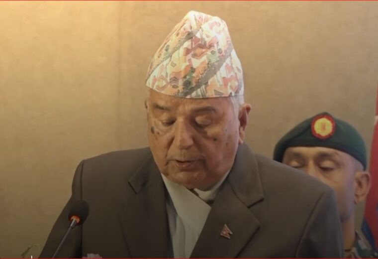 समृद्ध नेपाल निर्माणको अभिभारा युवाको काँधमा आएको छ : राष्ट्रपति पौडेल