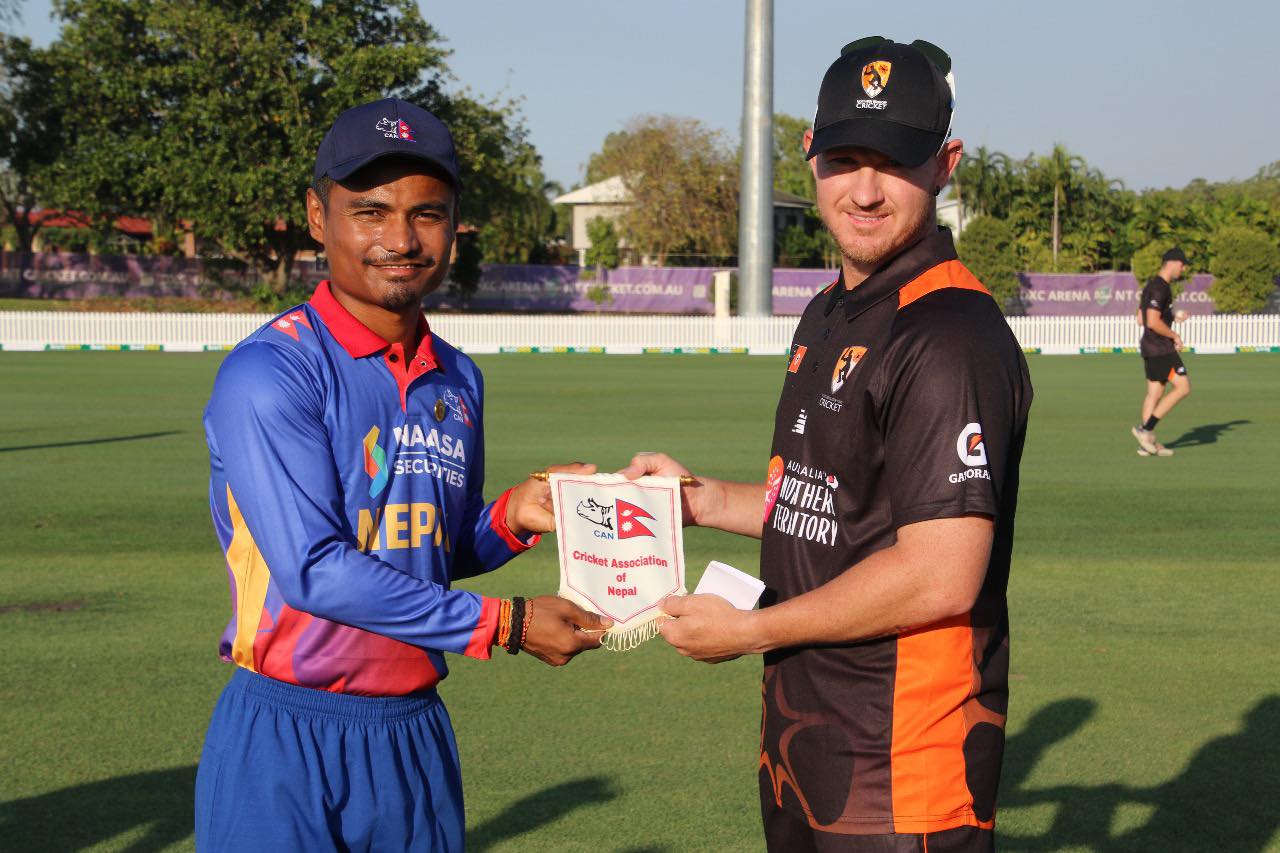 ‘नर्दर्न टेरिटोरी स्ट्राइकर’विरुद्धको खेलमा नेपालले टस जित्यो