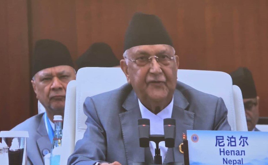 प्रधानमन्त्री ओलीले गरे शाङ्घाइ शिखर सम्मेलनलाई सम्बोधन