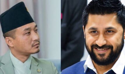 गृहमन्त्री गुरुङ सभापति लामिछाने भेट्न बूढानीलकण्ठमा