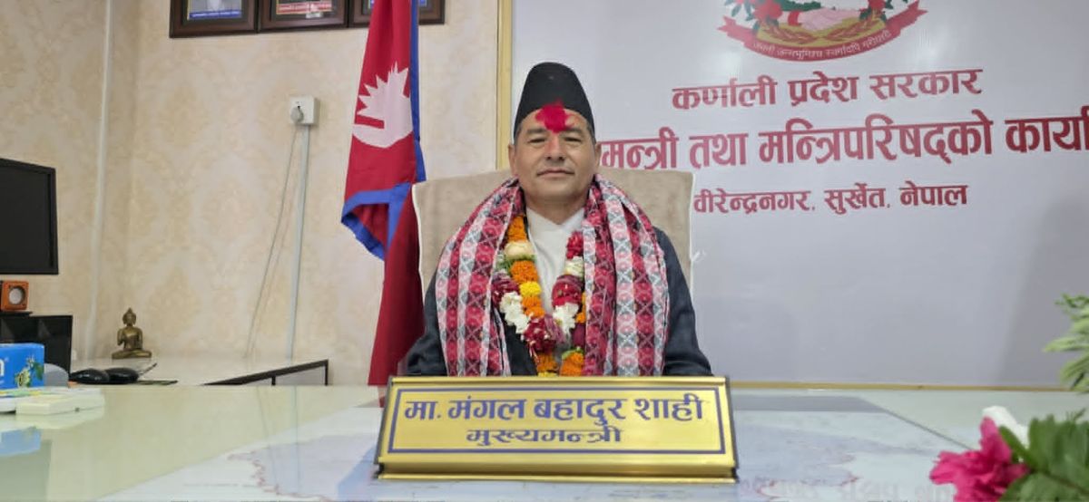 कर्णालीका नवनियुक्त मुख्यमन्त्री शाहीले सम्हाले पदभार, गरे तीन निर्णय