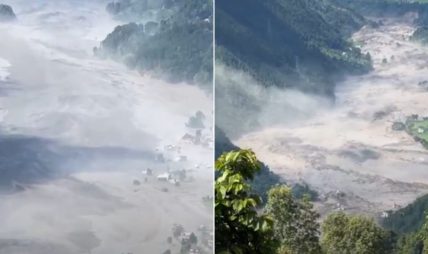 रसुवाको भोटेकोशी नदीमा ठूलो बाढी, नदी आसपास क्षेत्रमा सचेत रहन आग्रह